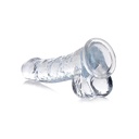 JUGUETES - JOCK C-THRU 8" DONG WITH BALSS CLEAR