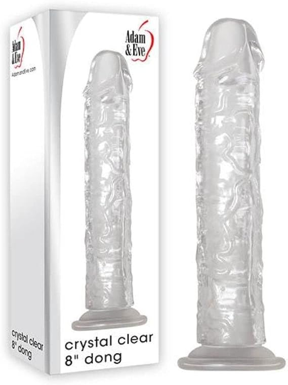 JUGUETES - Adam & Eve Crystal Clear 8" Dong 