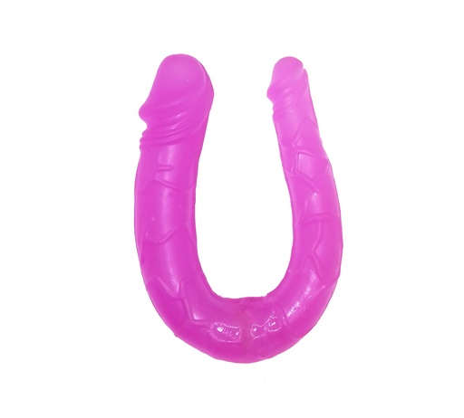 JUGUETES - FEEL LOVE DILDO DOBLE -PURPURA