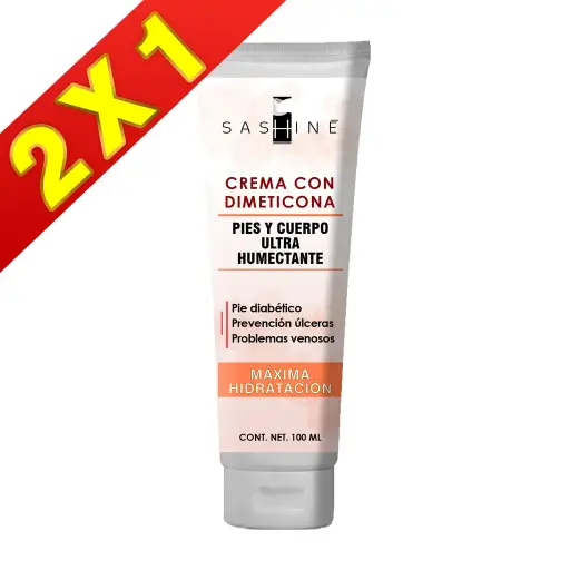 SASHINE CREMA HUMECTANTE DIMETICONA PIE DIABETICO 100ml